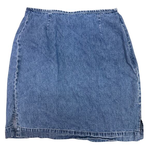 Casual Corner Dresses & Skirts - Vintage Casual Corner Women size 8 Denim skirt Blue Knee length slit